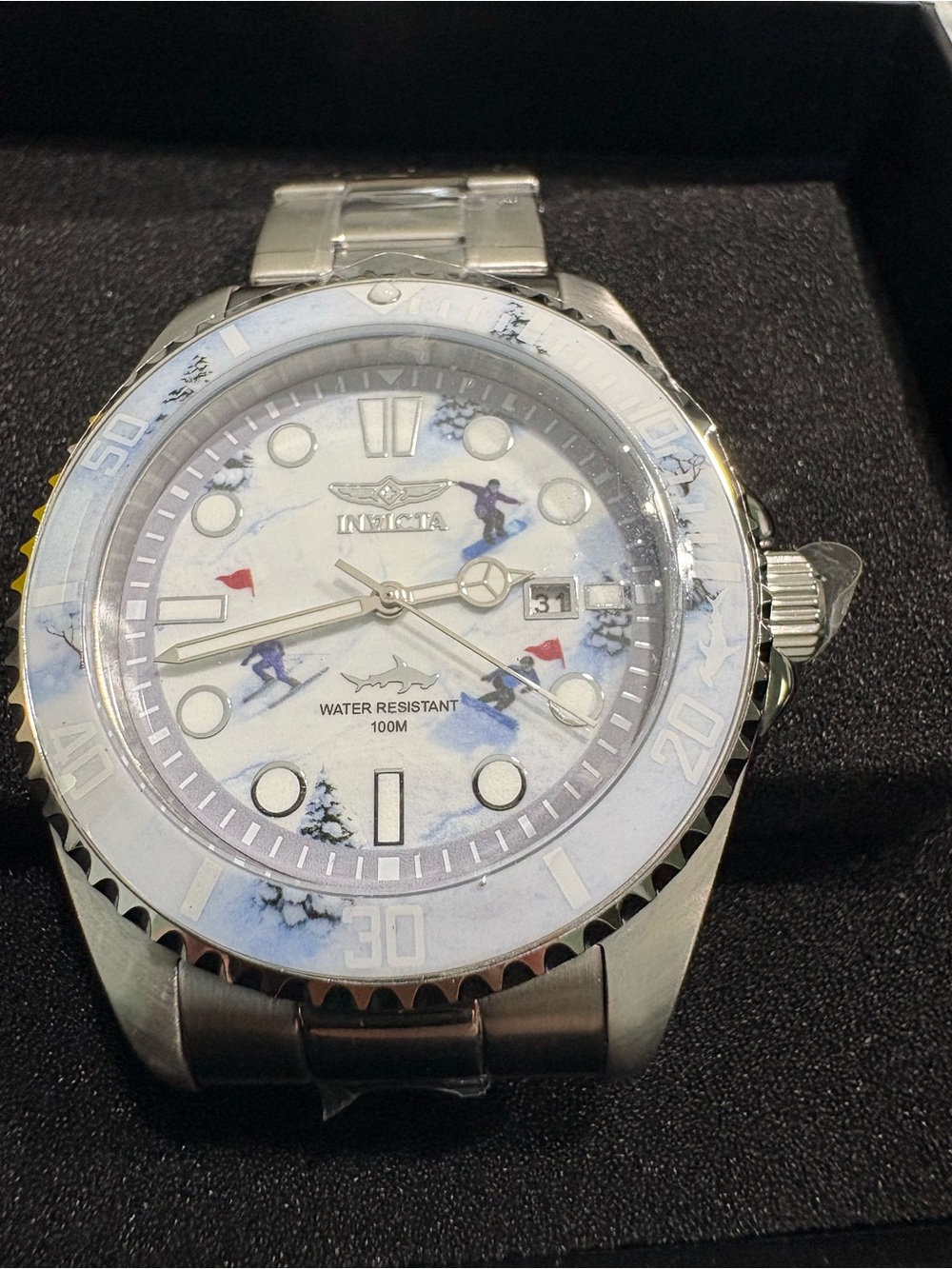 Invicta Men's Silver Stainless Steel Watch with White Dial - Picture 2 of 7